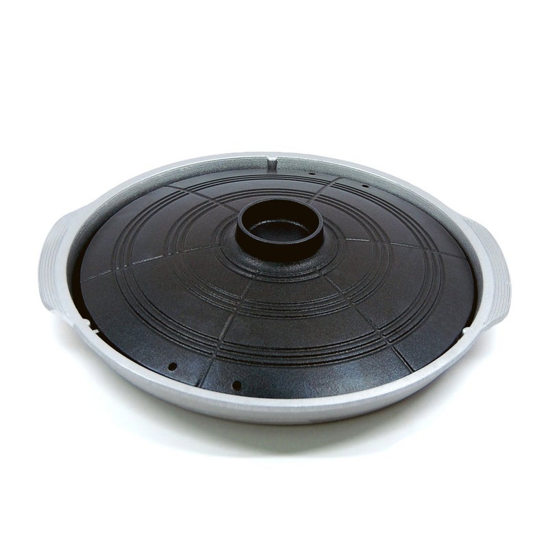 COOKKING - Korean Traditional BBQ Grill Pan, Cauldron Lid Shape - Stovetop Nonstick Indoor/Outdoor Smokeless BBQ Cast Aluminum Grill Pan, Made in Korea - Image 4